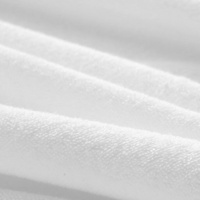 130gsm أبيض 80% قطن 20% بوليستر قماش تيري مصفح بمادة TPU/مقاوم للماء/قابل للتنفس/عث الغبار